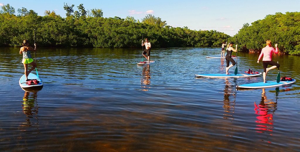 Sup yoga for skiers balance